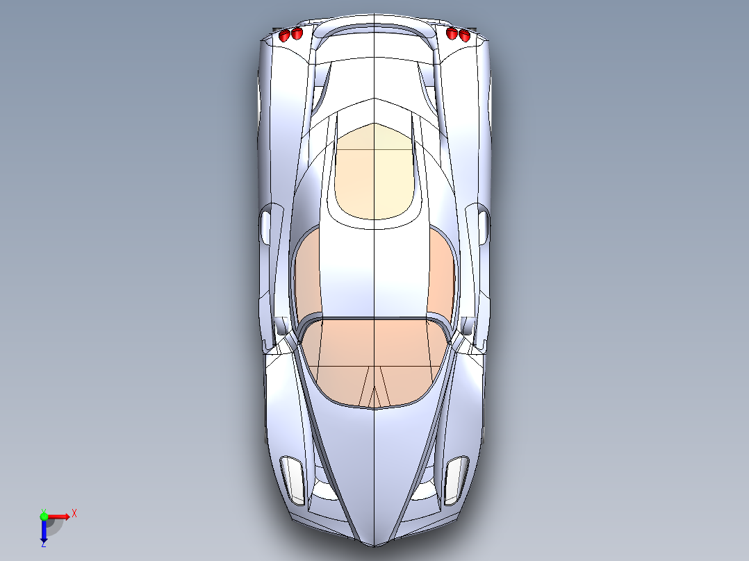 汽车2 (3)俯视图