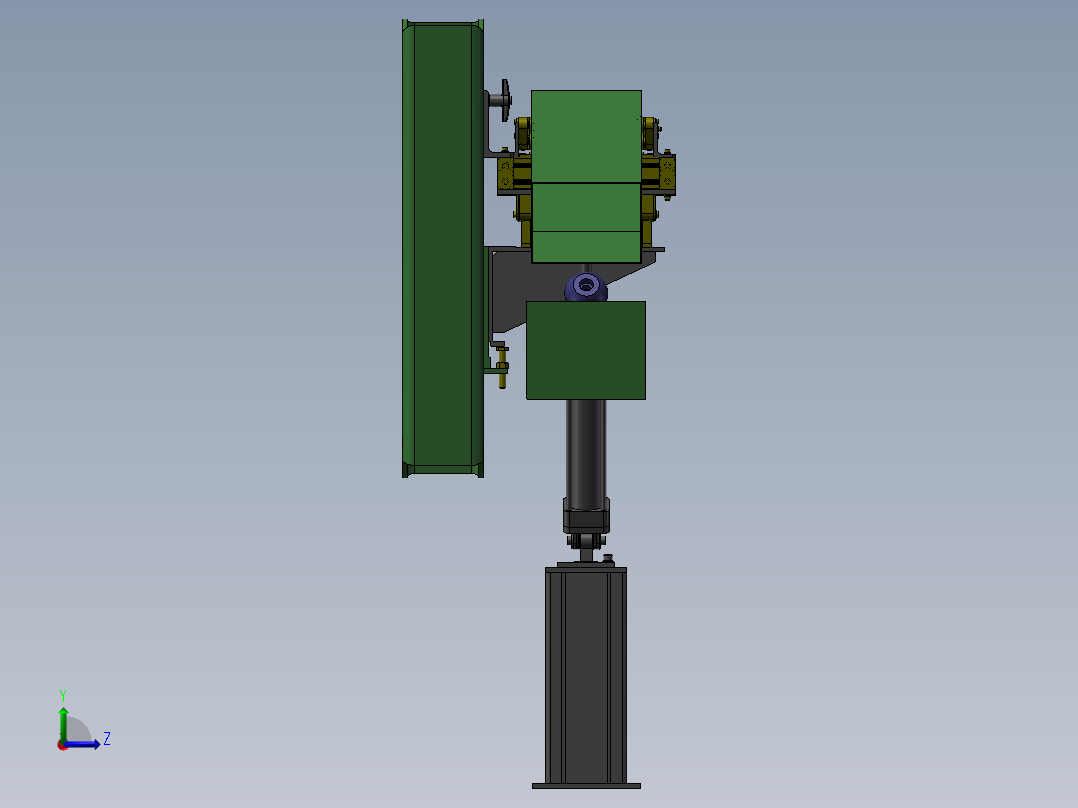 可调角度的输送机左视图