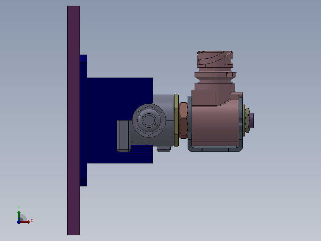 高压水阀装配生产线3D数模图纸 Solidworks17设计前视图