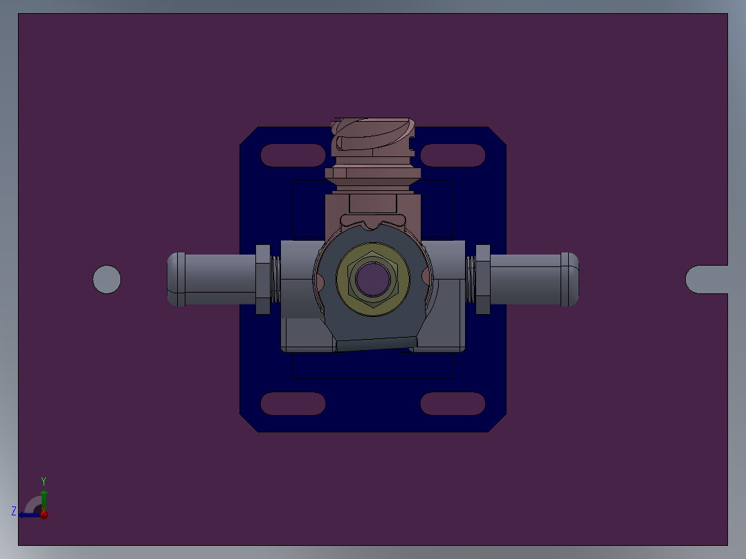 高压水阀装配生产线3D数模图纸 Solidworks17设计右视图