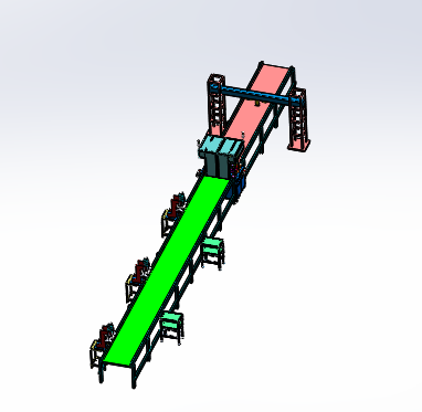 高压水阀装配生产线3D数模图纸 Solidworks17设计