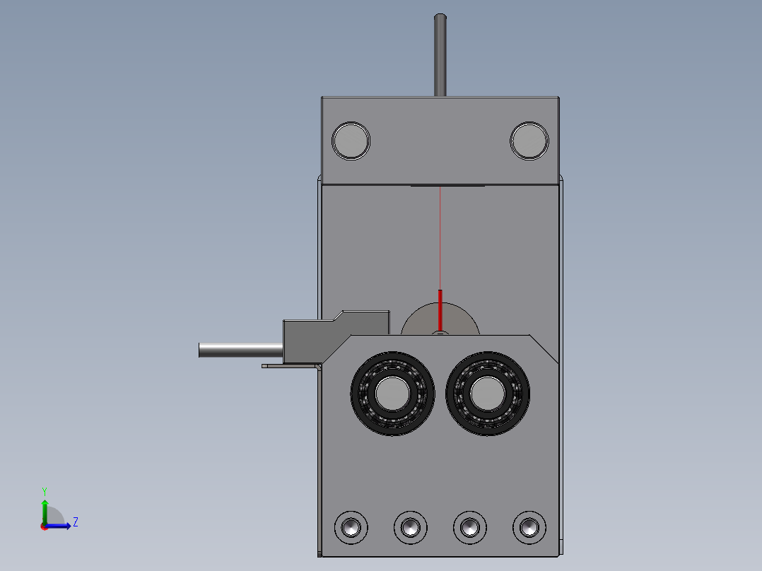 跳动检测工装跳动检测机sw22可编辑左视图