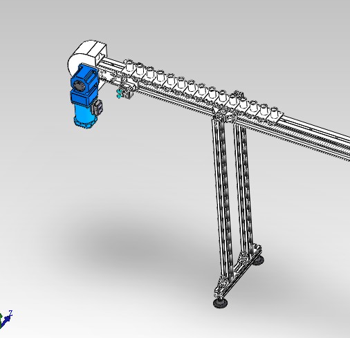 非标链板环型输送线3D图纸H846 非标自动化机械PROE模型 UG模型