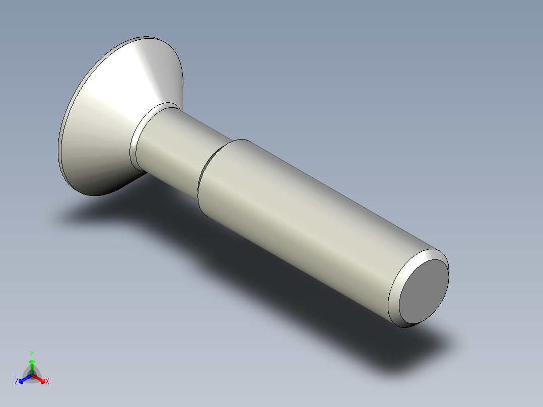 沉头螺钉-Screw_-M10-L50_33-20-14-45_-Cross_Countersunk.stp正等轴测图