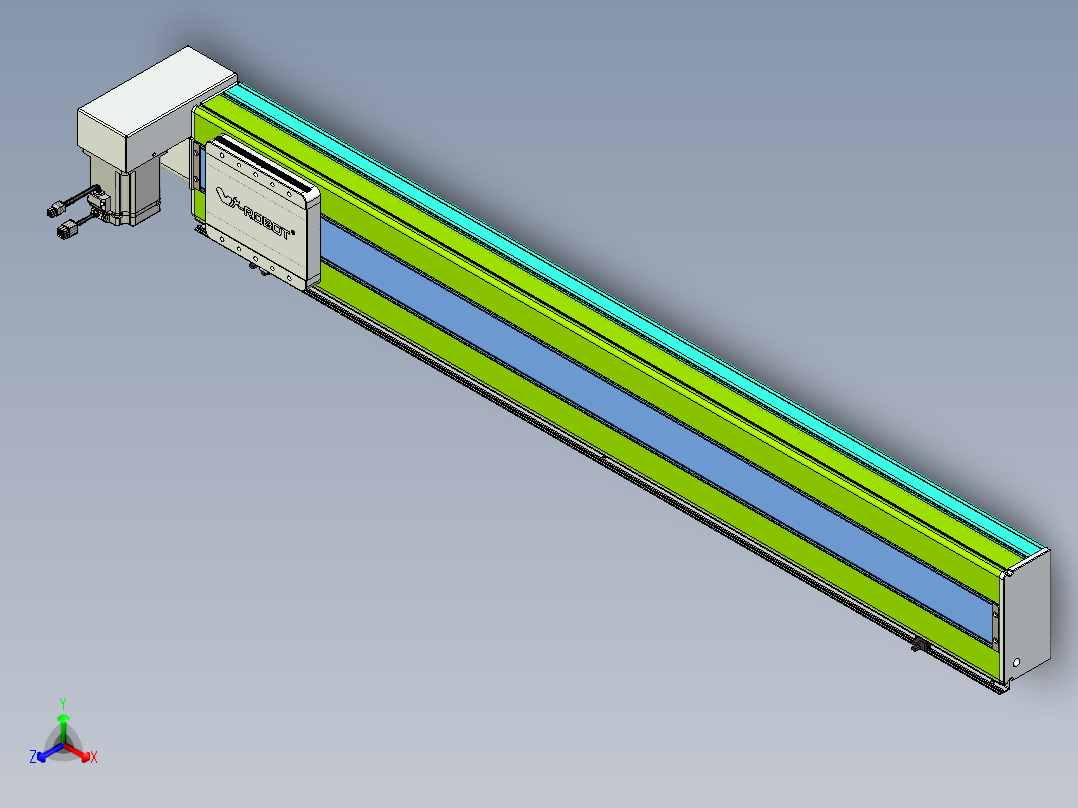 威洛博VBC同步带传动一无尘环境VBC17-L45-S1150-BRU-ZP75-C3正等轴测图