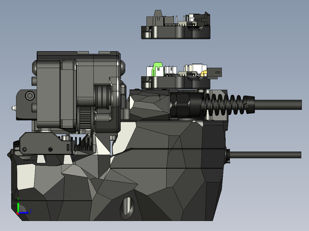 增强型隐形燃烧器左视图