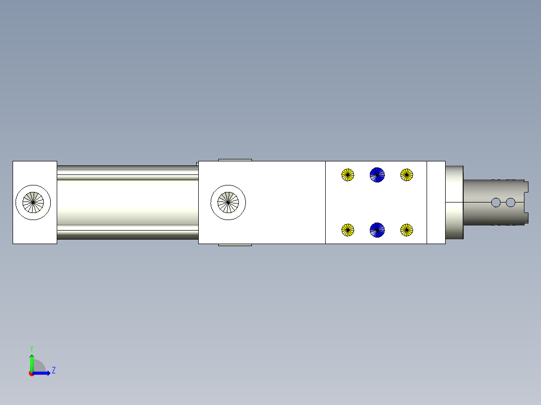 德克斯TUNKERS气缸数模SZK_63_1_T12_TUENKERS左视图