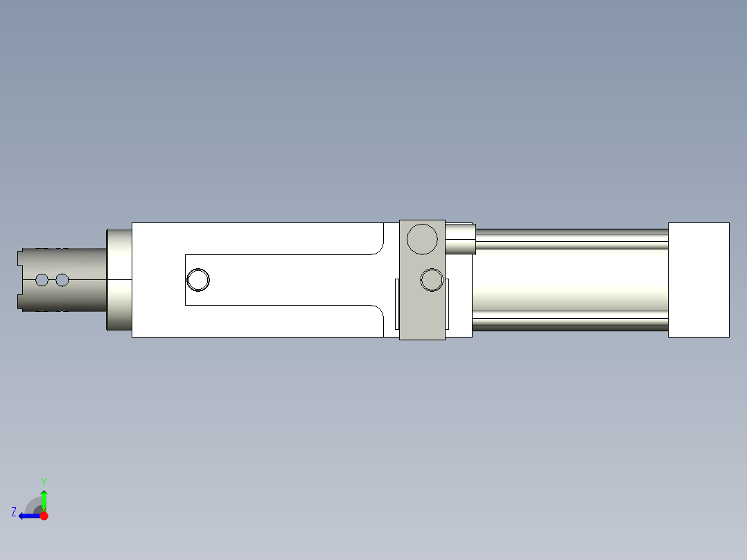 德克斯TUNKERS气缸数模SZK_63_1_T12_TUENKERS右视图