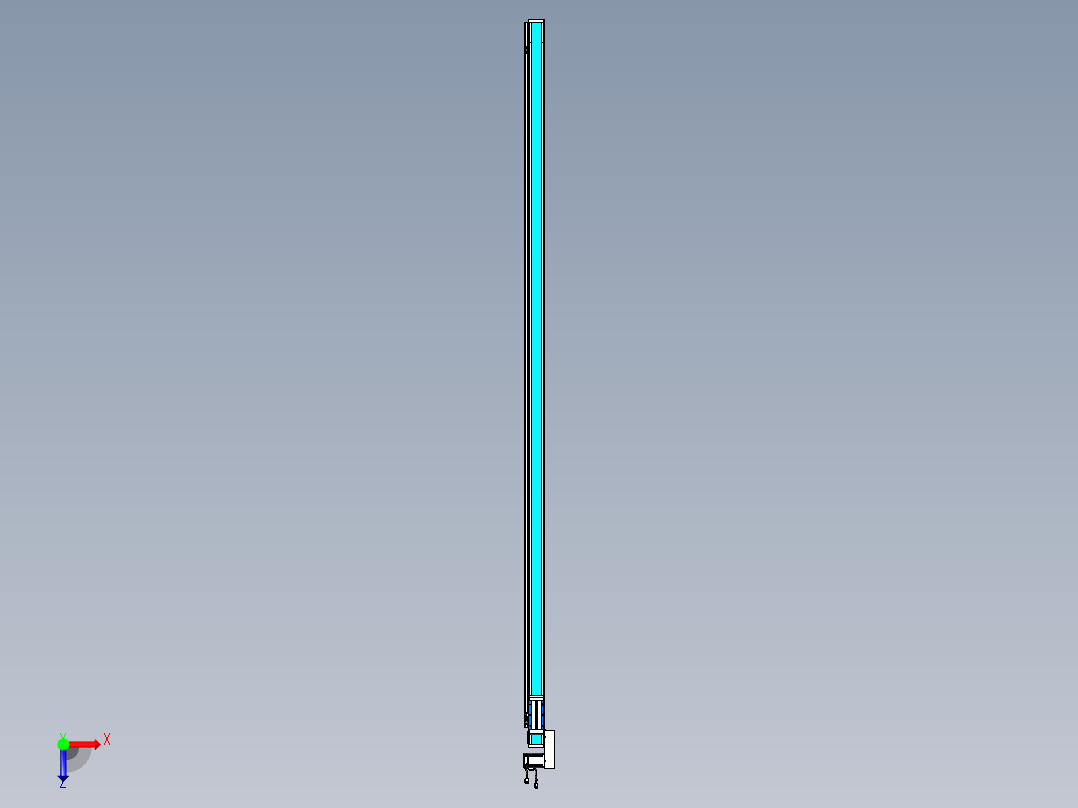 威洛博LB.GB同步带传动--欧规系列LB6A-L65-S2800-BL俯视图