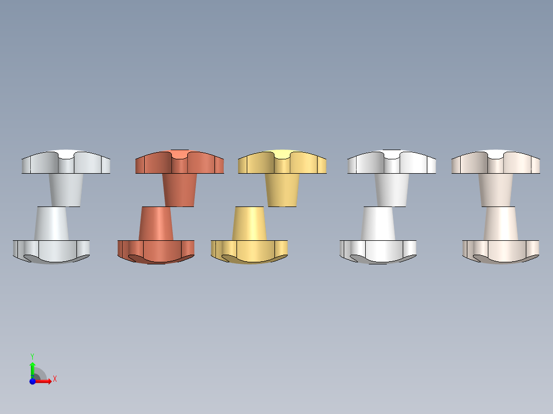 带设计表的手柄前视图