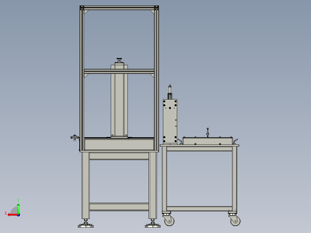 控制阀点铆机后视图