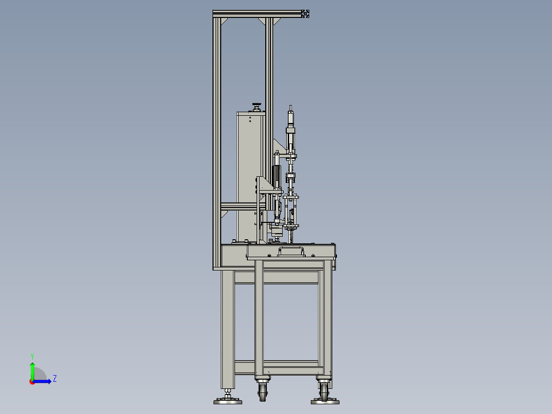 控制阀点铆机左视图