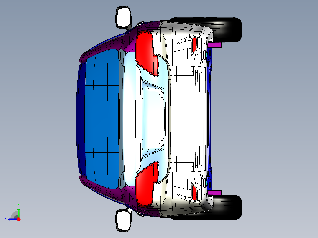 雅阁汽车右视图