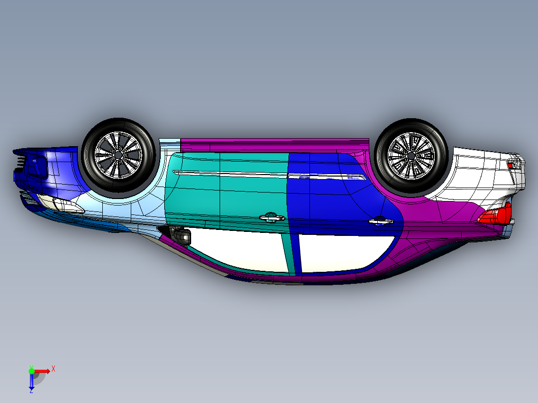 雅阁汽车俯视图