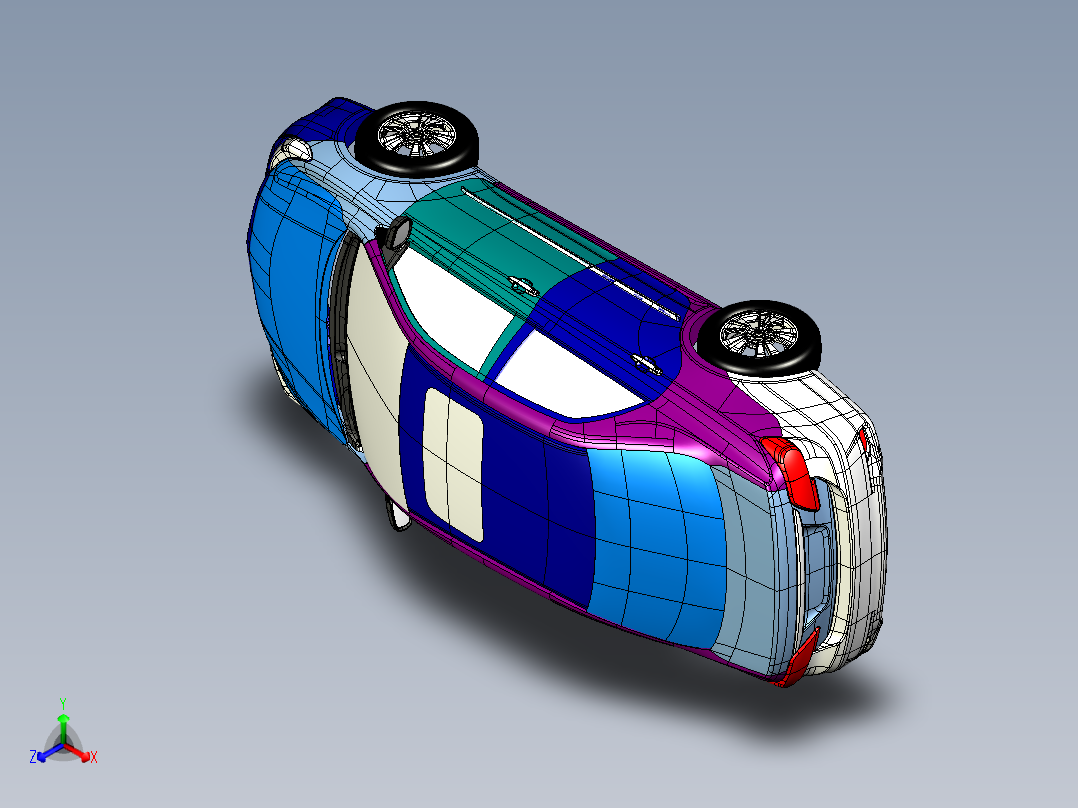 雅阁汽车正等轴测图