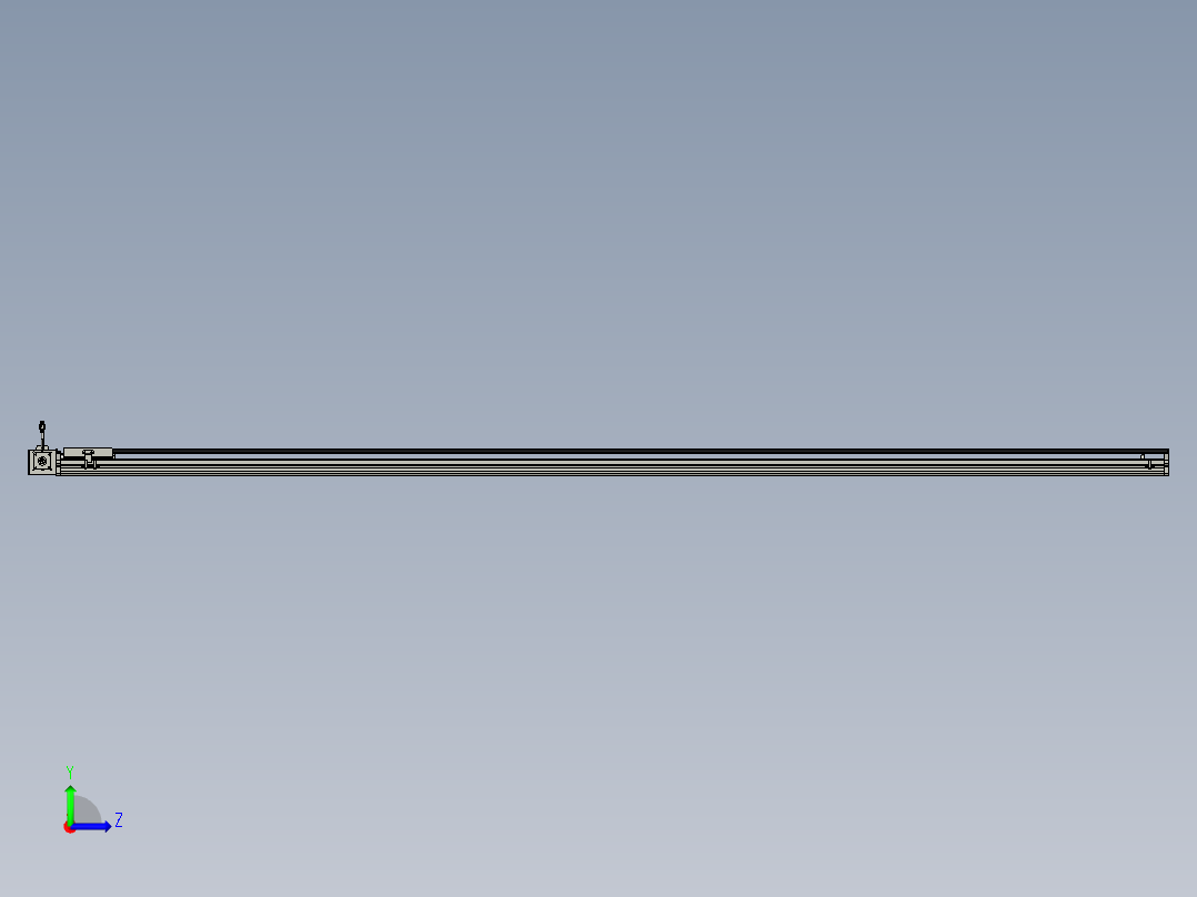 东锦同步带传动-直线滑台模组DH135B-L125-S2950-BL-P400W-C3左视图