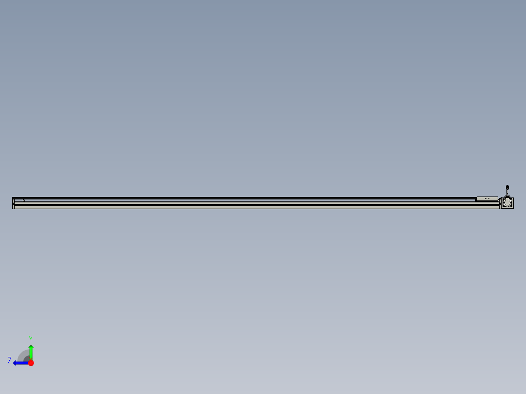 东锦同步带传动-直线滑台模组DH135B-L125-S2950-BL-P400W-C3右视图