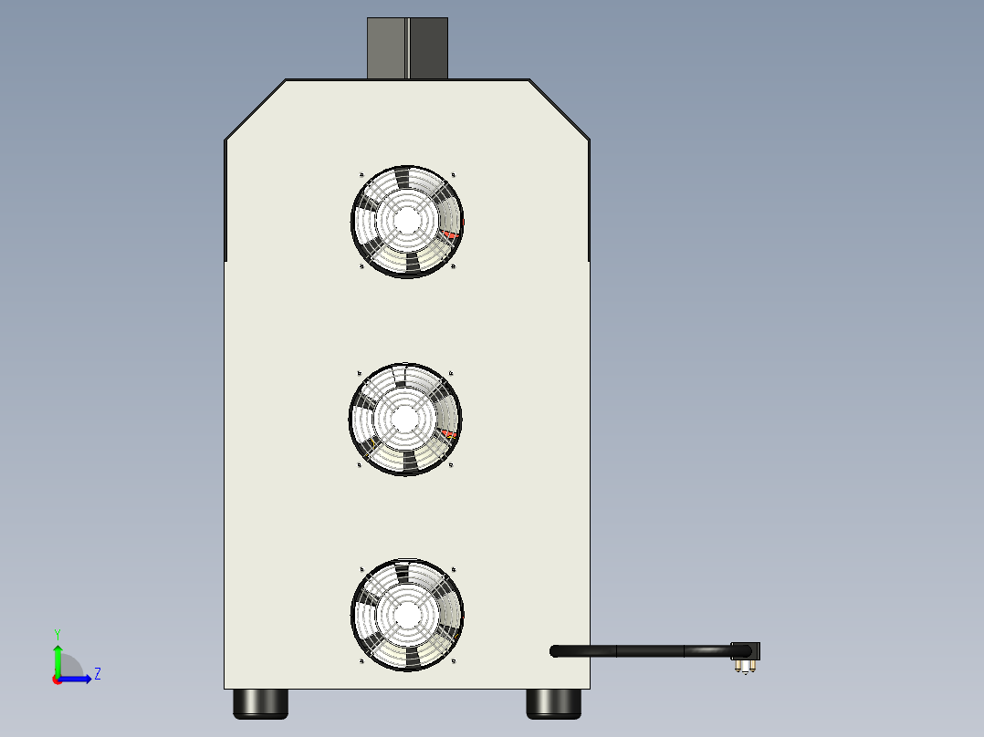 汽车电池充电器左视图