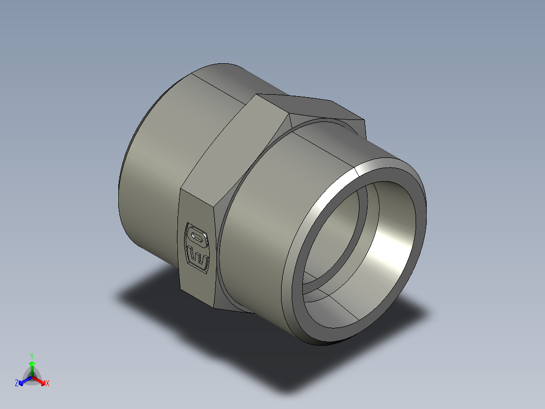 卡套式工业通用硬管接头EO Union G18L71X正等轴测图