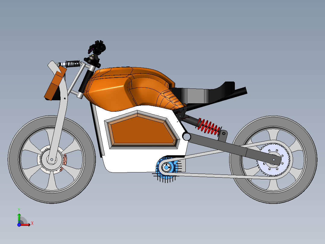 电动自行车 摩托车 (20)前视图