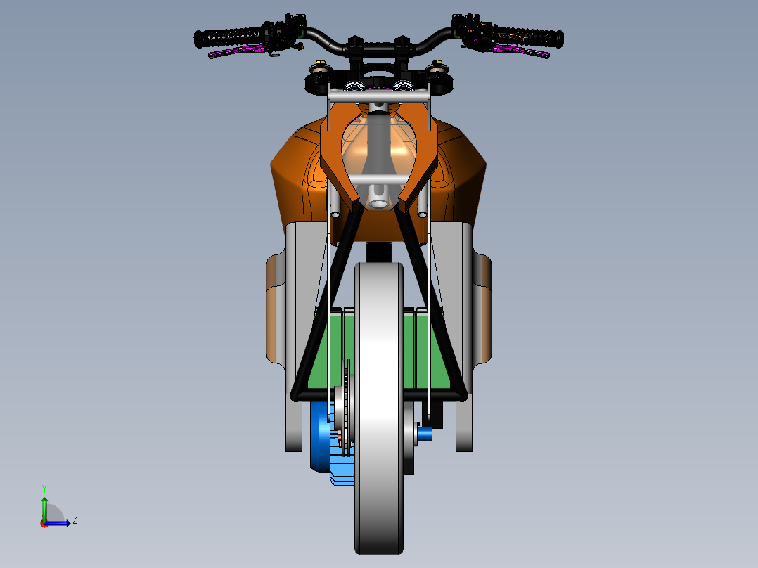 电动自行车 摩托车 (20)左视图