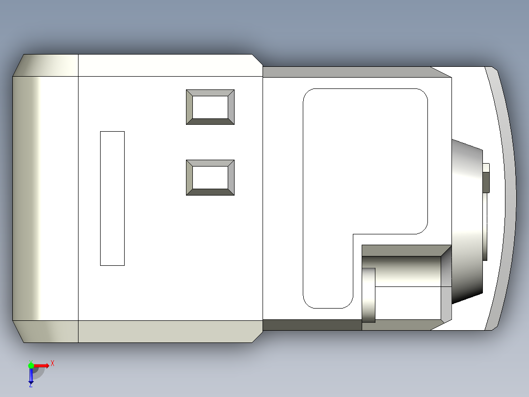 基恩士PZ-G51CN_CP_52CN_CP-R_kc图纸模型俯视图