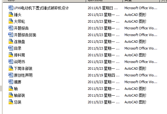 LPX6电动机下置式锤式破碎机设计【优秀含CAD图纸】
