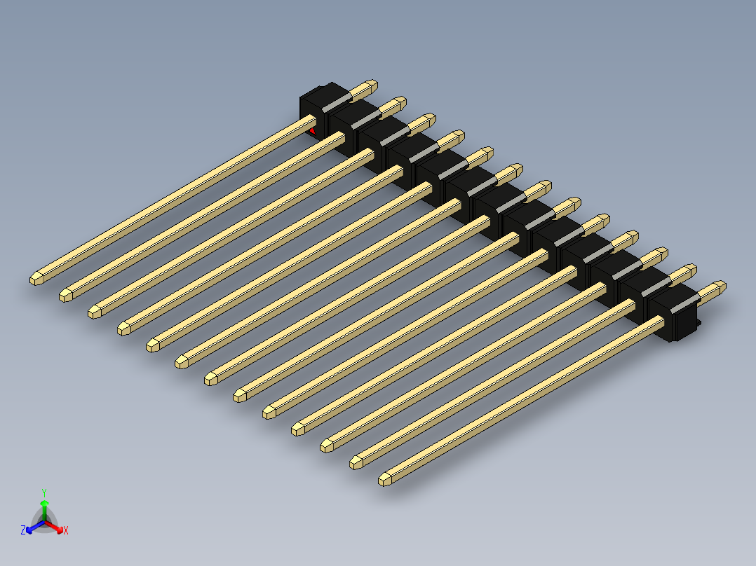 彩色公头100mil（2.54mm）系列-DS1021_black_1x13p_100mil_Type43_rev1.0