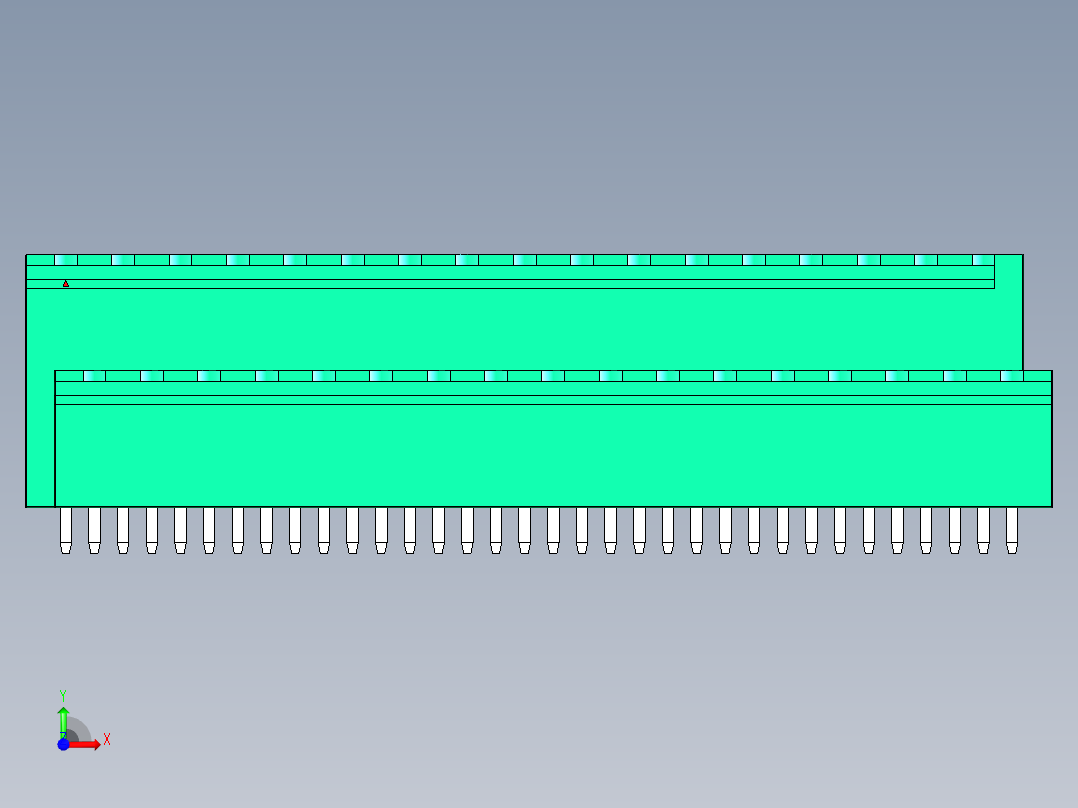 DEGSON 2EDG 系列 5.0mm 可插拔接线端子组-2EDGVTC-5.0-34P-14-00AH前视图