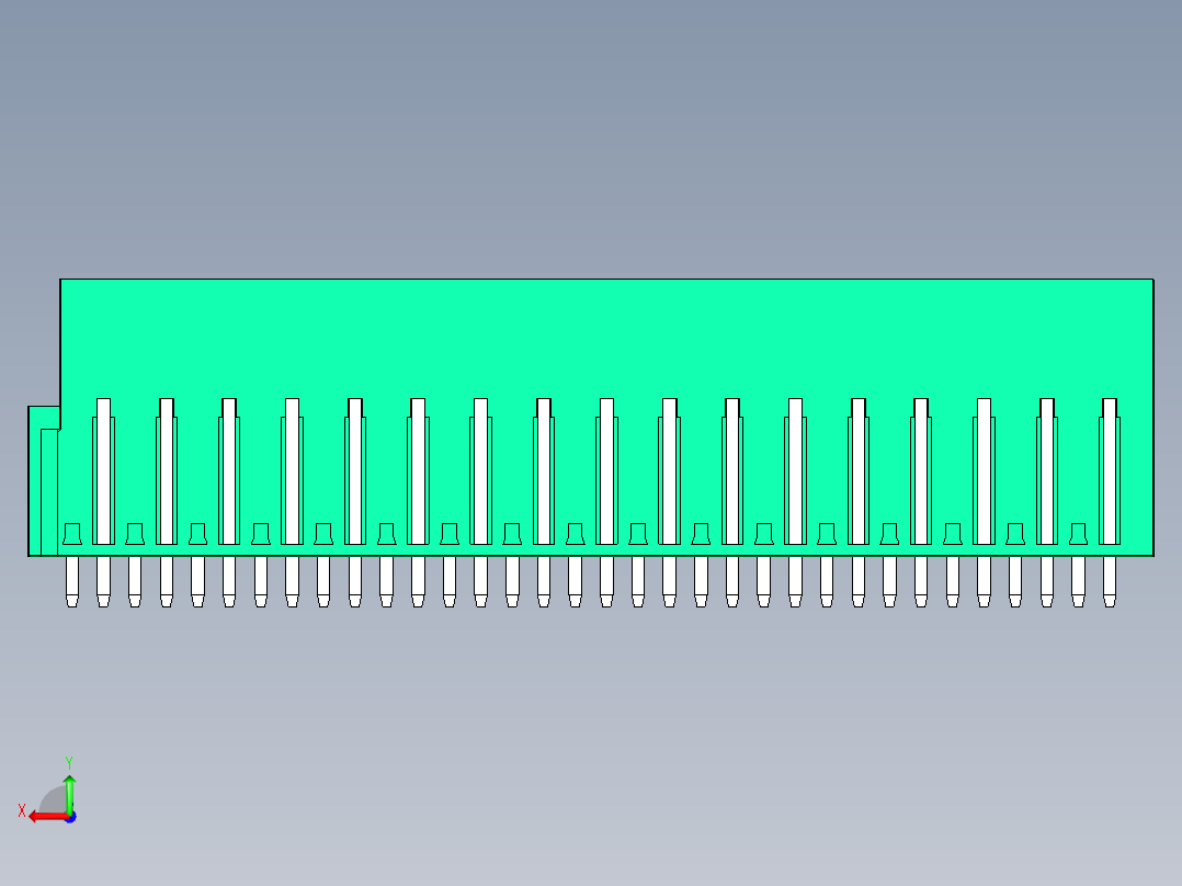 DEGSON 2EDG 系列 5.0mm 可插拔接线端子组-2EDGVTC-5.0-34P-14-00AH后视图