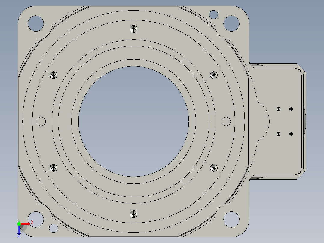 中空旋转平台KFN130-L2-50-NM5(65)俯视图