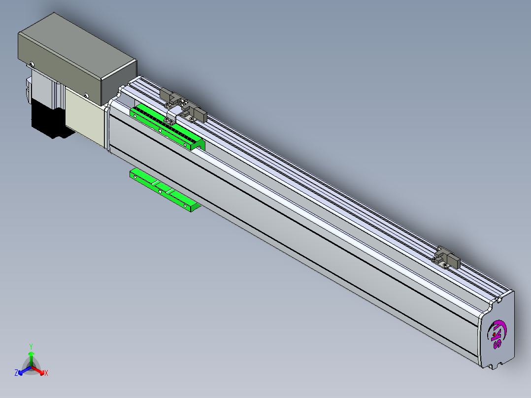 同步带滑台-半封闭B10H-L45-S450-R-P40-D3