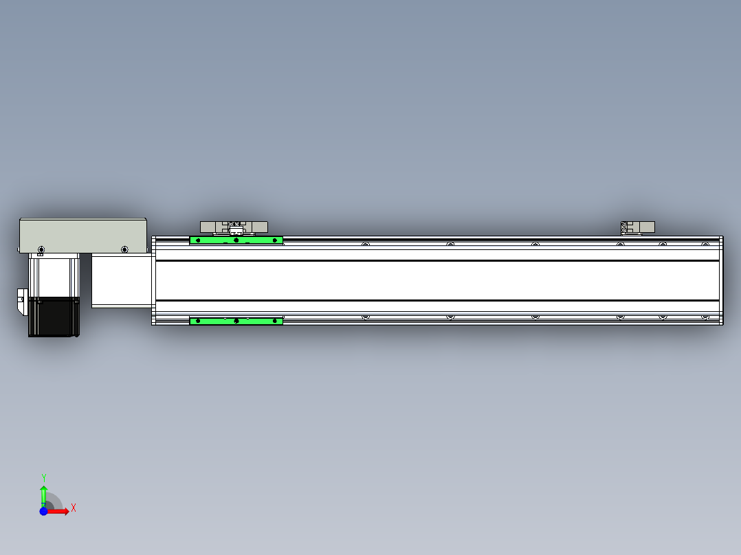 同步带滑台-半封闭B10H-L45-S450-R-P40-D3前视图