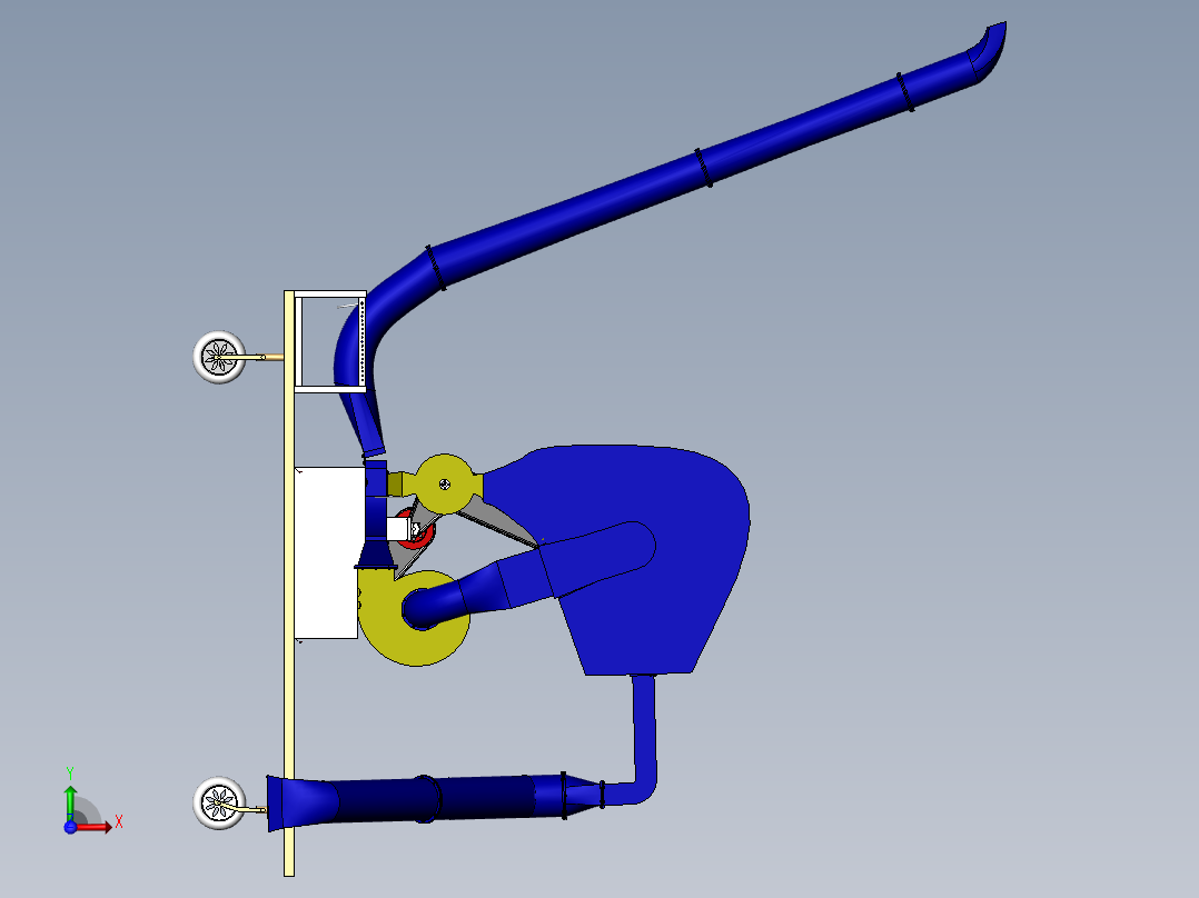 离心式棉花堆垛机的设计[三维SolidWorks]前视图