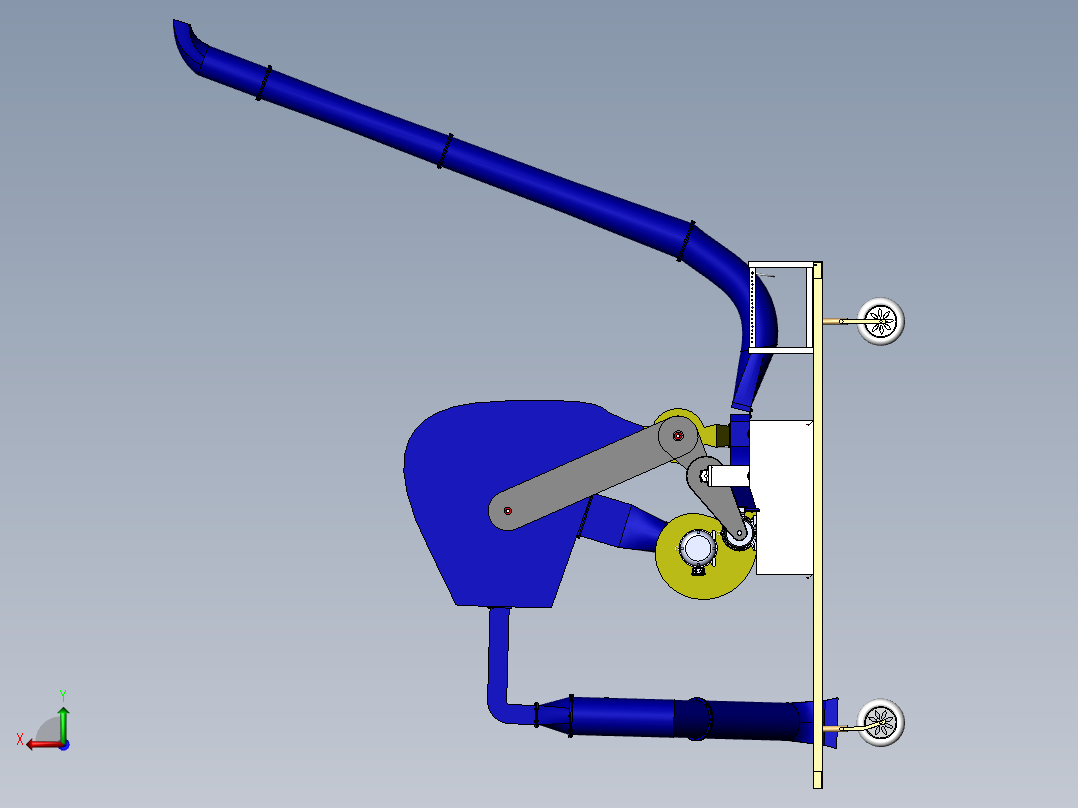 离心式棉花堆垛机的设计[三维SolidWorks]后视图
