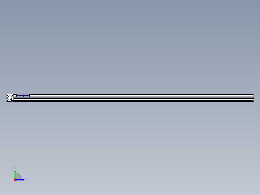 同步带滑台-半封闭B17-L100-S2700-L-P75-D3-N3左视图