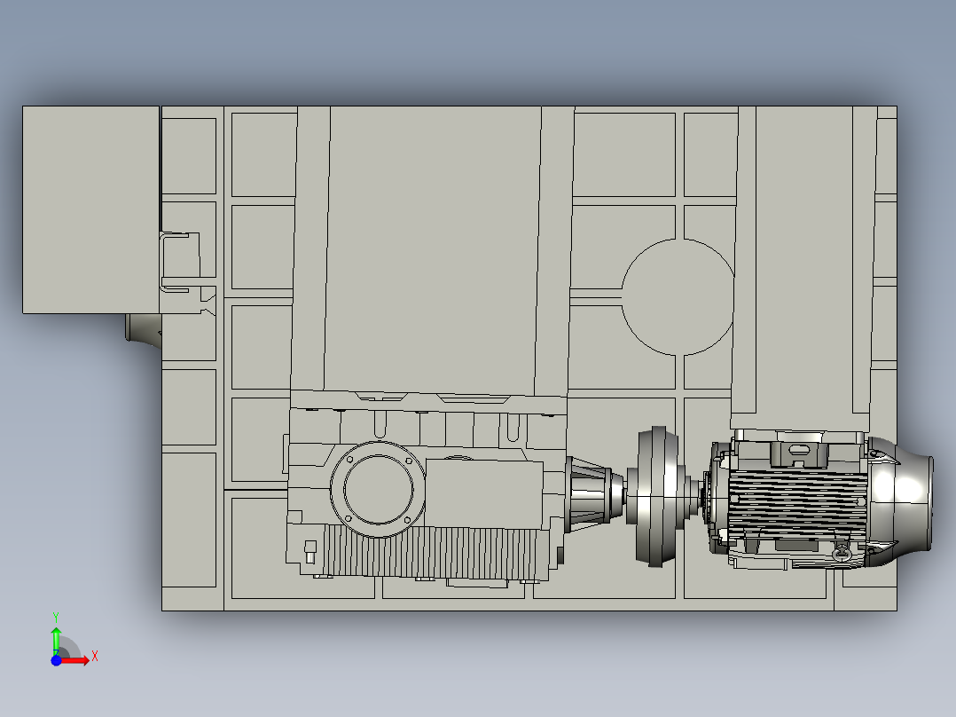 差动分级齿辊式破碎机设计含三维图前视图