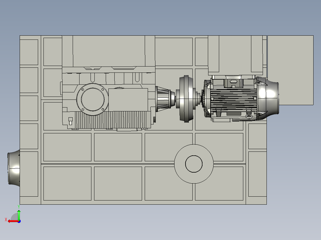 差动分级齿辊式破碎机设计含三维图后视图