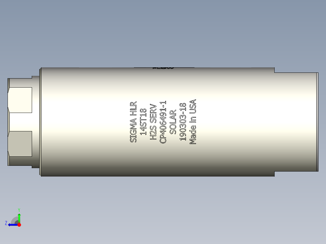 14ST18单向阀右视图