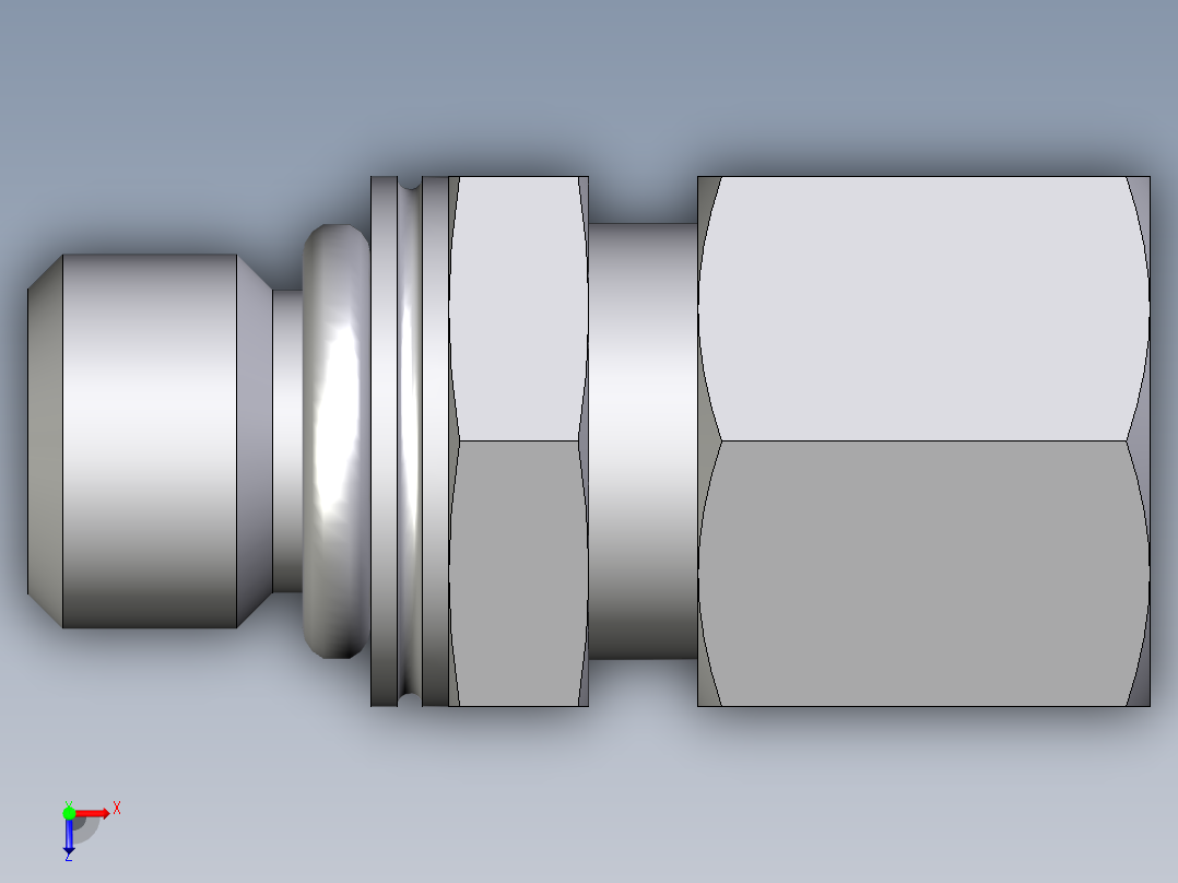 卡套式工业通用硬管接头EO_Male_Stud_connector_GEO08LMCF俯视图