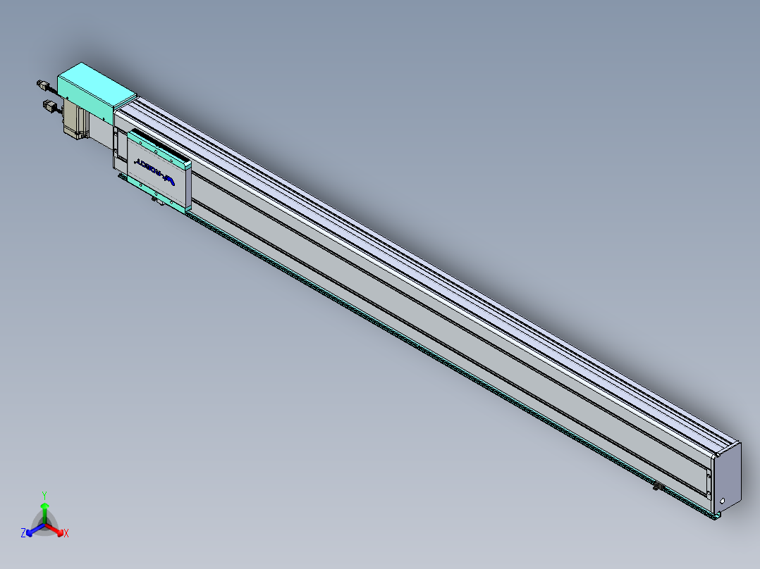威洛博VBC同步带传动一无尘环境VBC14-L45-S1350-BR-ZP40-C3正等轴测图