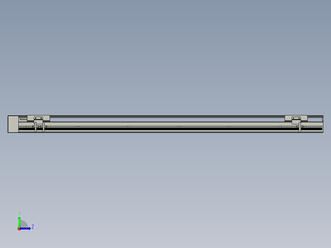 直线模组LHAT10-CA-S1000-R-C3设计图纸左视图