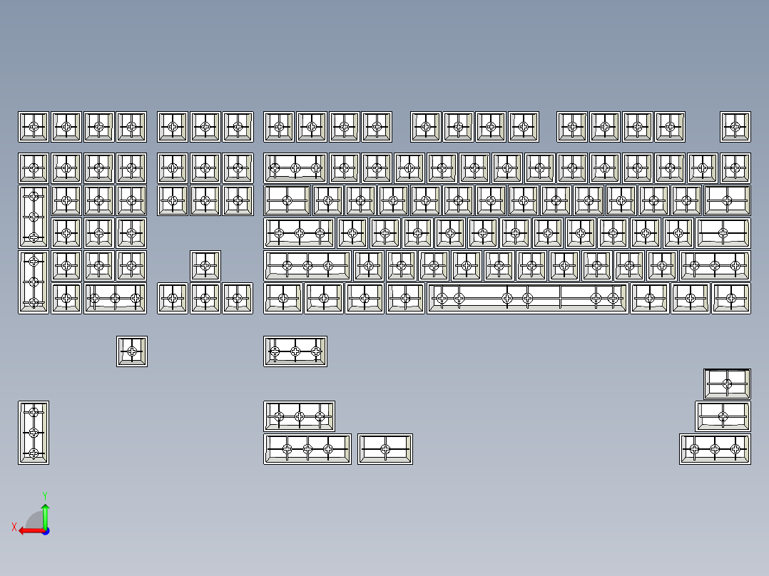 ANSI机械键盘右视图