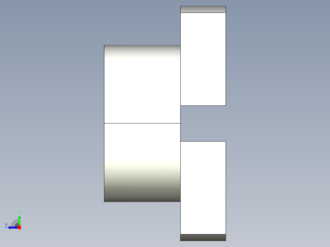 定位配件2311(B)-3D多系列多零件图纸模型右视图