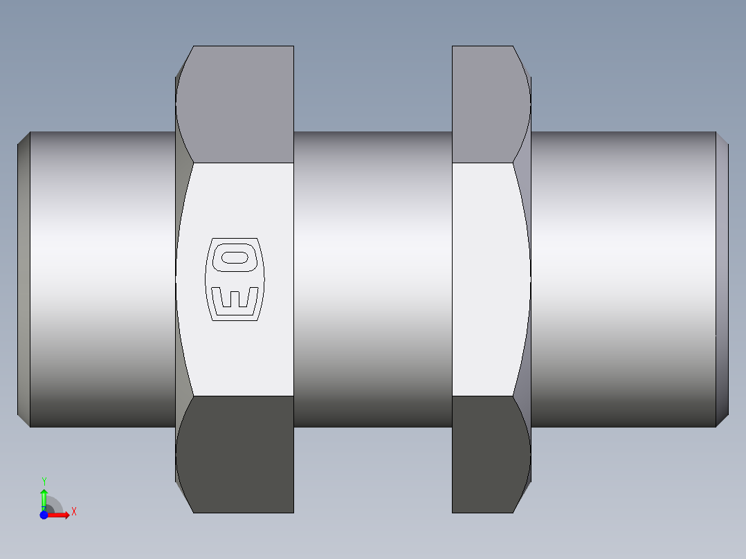 卡套式工业通用硬管接头EO_Bulkhead_union_SV20SOMDCF前视图