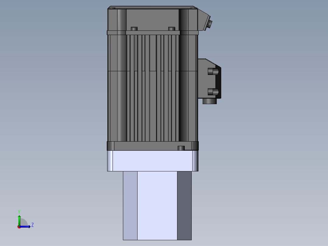 64-TB-(750w电机+联轴器+64马达法兰盘+64TB马达座)左视图