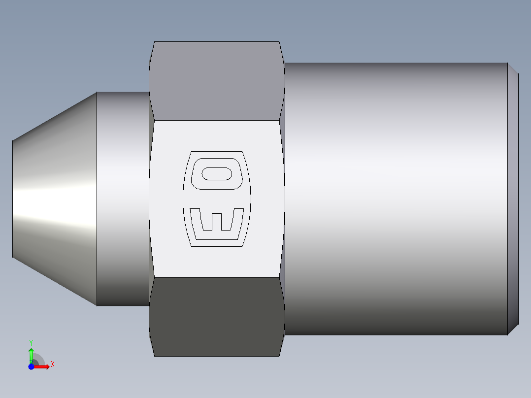 卡套式工业通用硬管接头EO_Weld_connector_AS06S71X前视图