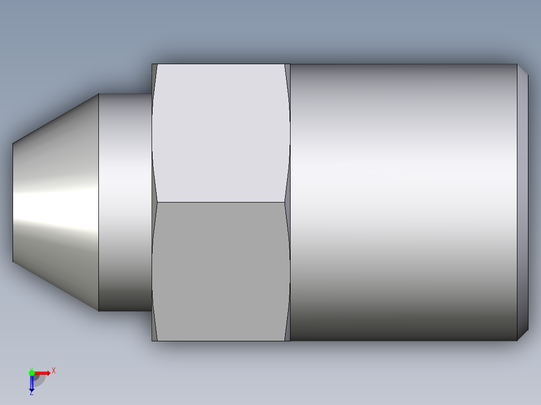 卡套式工业通用硬管接头EO_Weld_connector_AS06S71X俯视图