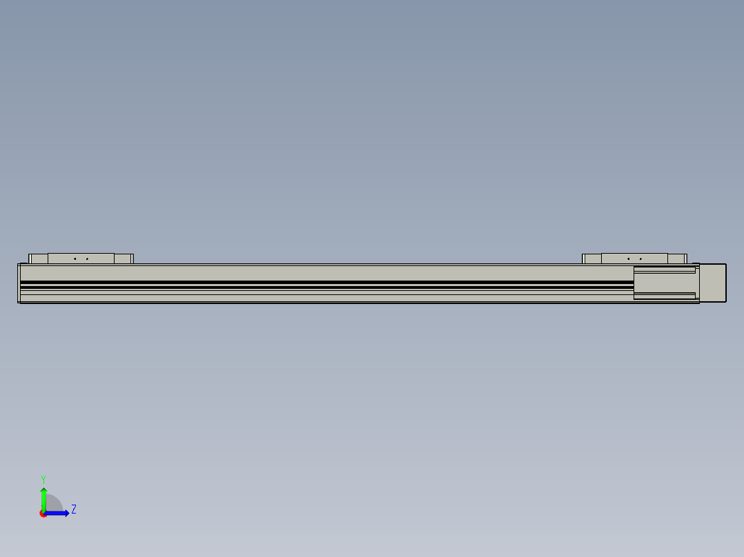 直线模组LHC14-S950-R设计图纸左视图