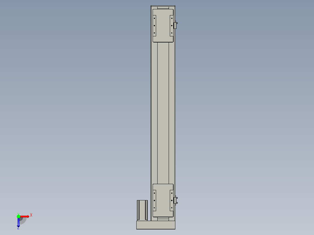 直线模组LHC14-S950-R设计图纸俯视图
